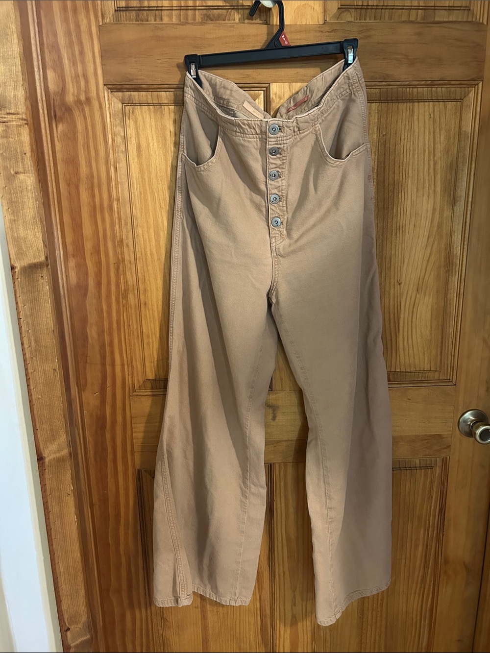Pilcro Super Wide Leg Pant in Tan - 31
